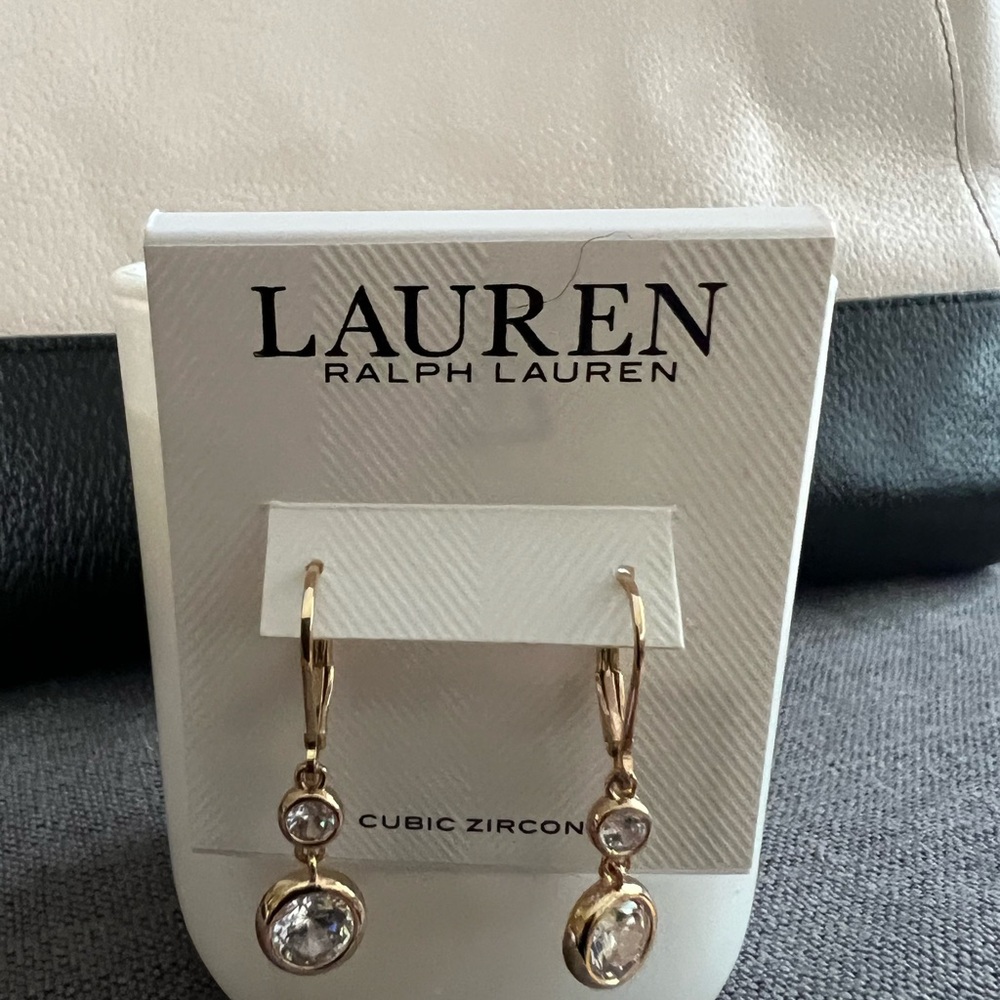 Gold dangle earrings from Ralph Lauren
